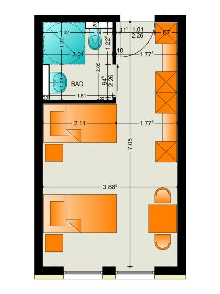 Grundriss Doppelapartment